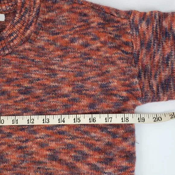 Madewell Sweater XXS Multicolor Blues Rust Orange Wool Acrylic Womens Knit NWT - Picture 10 of 16